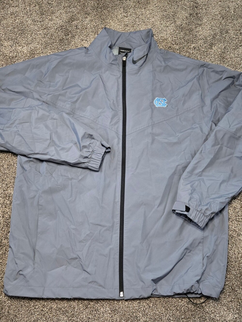 NWOT Nike Golf Storm Fit Carolina Tarheels Slate Grey Jacket L